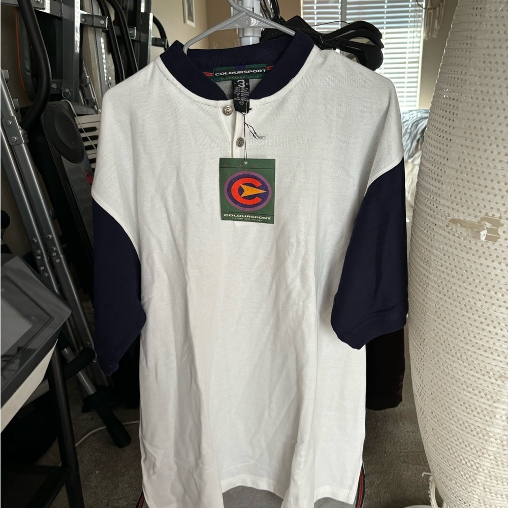 New With Tags Men’s Coloursport By Alexander Julian 100% Cotton Color Block Golf